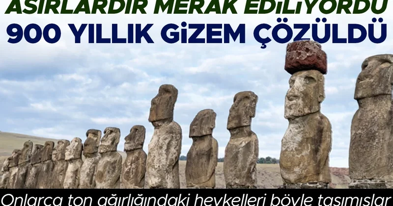 Asırlardır merak ediliyordu, 900 yıllık gizem çözüldü: Onlarca ton ağırlığındaki heykelleri böyle taşımışlar