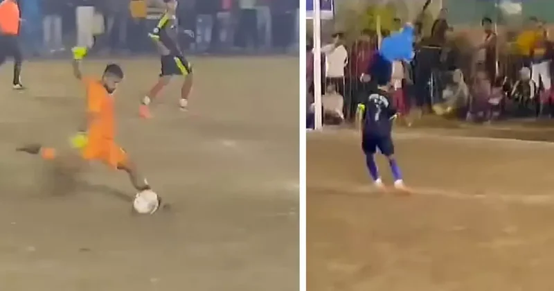 Amatör Maçta Kaleci, Kendine Direk Asisti ile Gol Attı