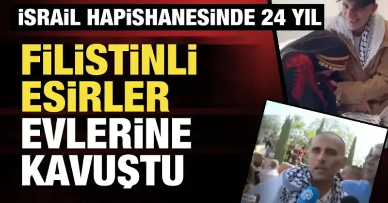Filistinli esirler gözyaşları içinde aileleriyle kucaklaştı