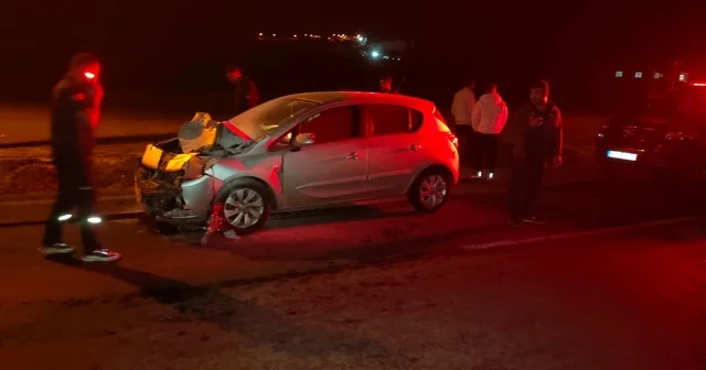 Siirt te eşeğe çarpan otomobilin sürücüsü yaralandı Siirt Haberleri