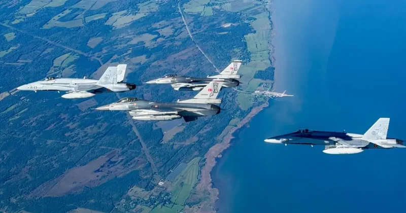 NATO ülkesinden Teşekkürler Türkiye paylaşımı! Baltık semalarında Türk F 16 lar uçtu