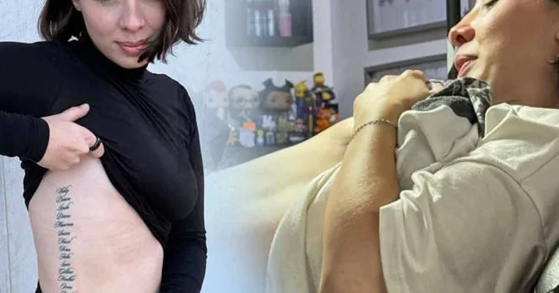 Tüm eski erkek arkadaşlarının annelerinin ismini dövme yaptırdı: 2 nedeni olduğunu söyledi Sözcü Gazetesi