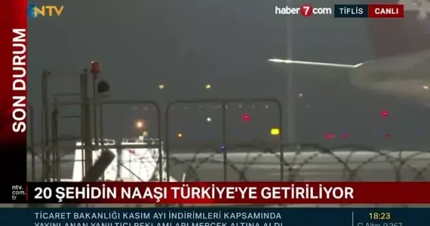 Şehitlerimizi taşıyan uçak Türkiye ye hareket etti