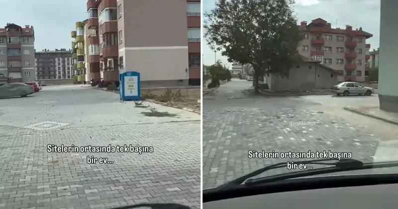 Görenler gözlerine inanamıyor! İşte koca sitenin içindeki müstakil evin sırrı