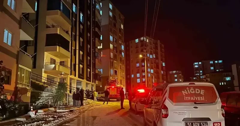 Niğde de apartmanda yangın paniği Niğde Haberleri