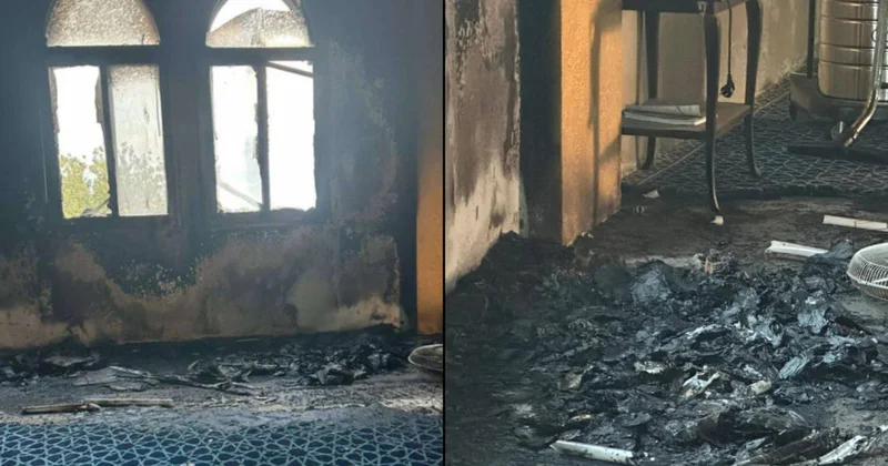 İsrailli işgalciler, Batı Şeria da bir camiyi kundakladı