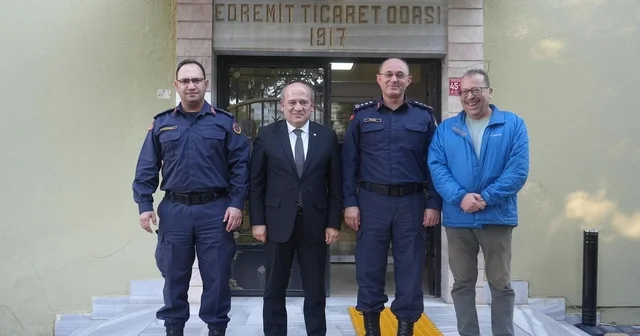Balıkesir İl Jandarma Komutanı Murat Özer den Edremit Ticaret Odasına ziyaret Balıkesir Haberleri