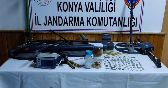 Konya da jandarma ekiplerinden tarihi eser operasyonu Konya Haberleri
