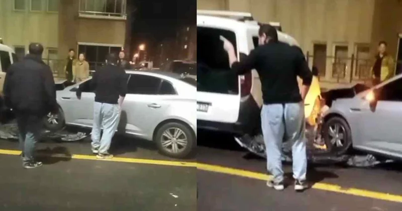 Kaza yapan oğluna kızdı Kendine zarar verseydin dedi: Sürücünün yardımına komşuları koştu