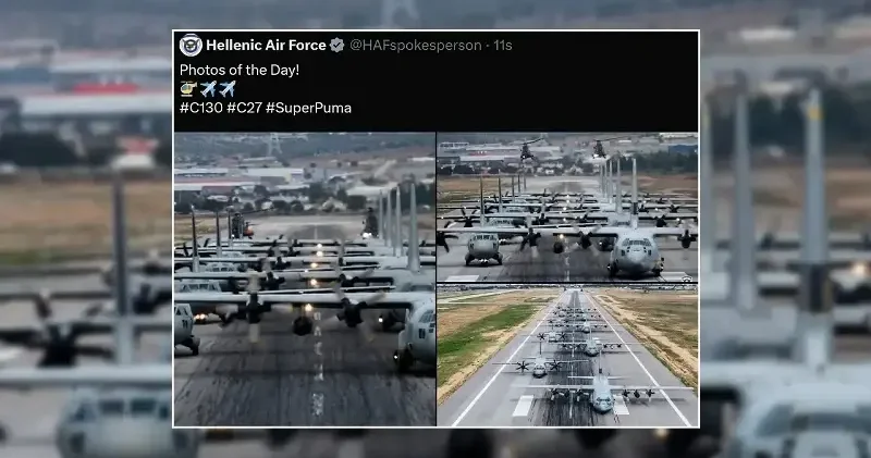 Yunan Hava Kuvvetlerinden alçak paylaşım: 20 şehit verdiğimiz C 130 ları paylaşıp Günün fotoğrafı dediler Gündem Haberleri