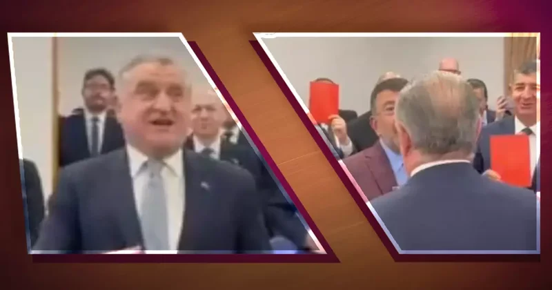 Meclis te dikkat çeken anlar! CHP den Bakan Bak a kırmızı kartlı protesto... VAR dan döner