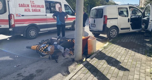 Bursa da eğitim pistinde feci kaza...Ehliyetsiz genç kuryeye çarptı Bursa Haberleri