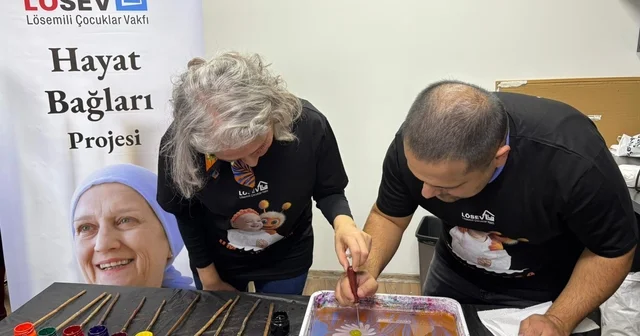 Hastalar LÖSEV in ebru etkinliğinde buluştu Samsun Haberleri
