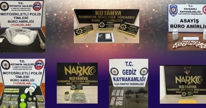 Kütahya polisi uyuşturucuyla mücadelede kararlılığını sürdürüyor