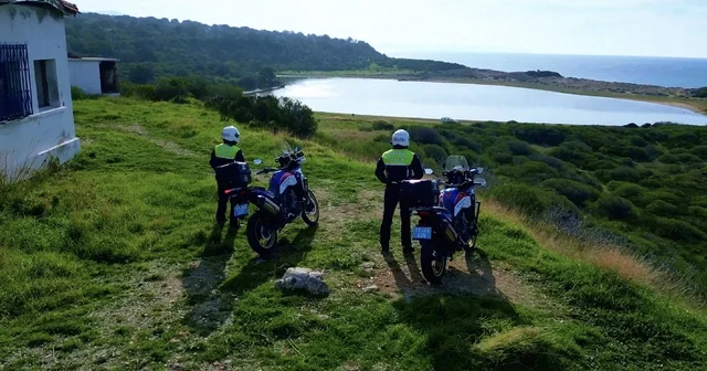 Çanakkale deki pembe gölün güvenliği jandarma ekiplerinci sağlanıyor Çanakkale Haberleri