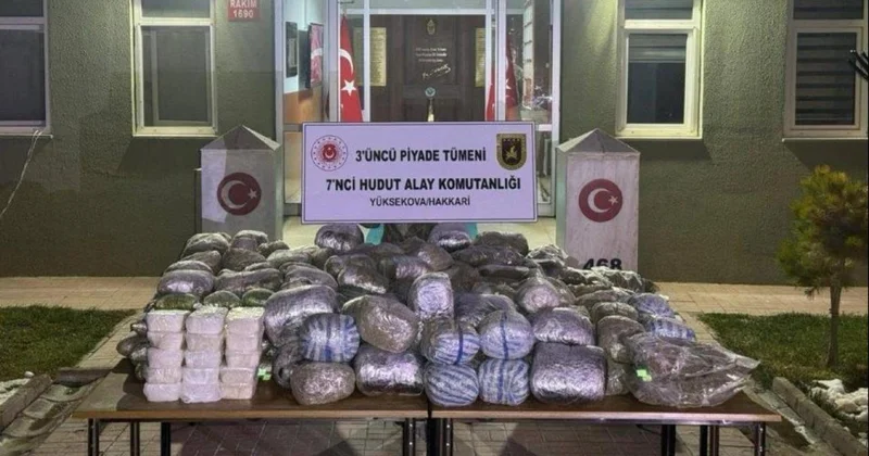 Hakkari sınırında 259 kilo uyuşturucu ele geçirildi
