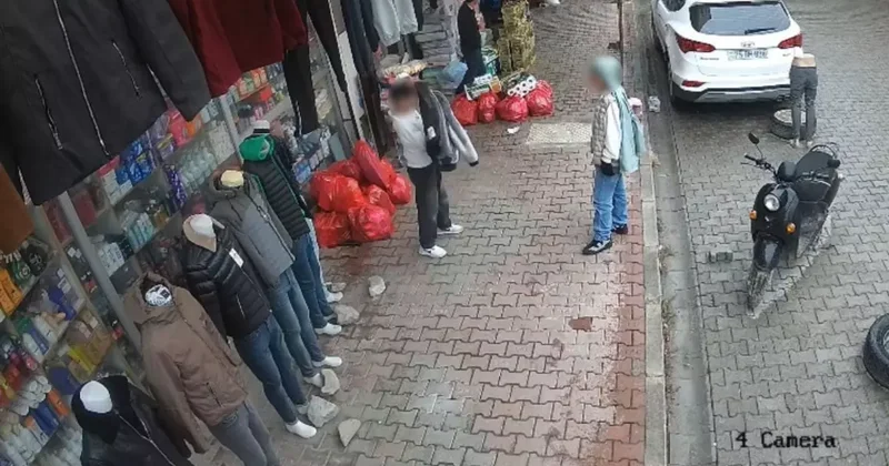 Iğdır’da giyim mağazasından çocukların hırsızlığı kamerada