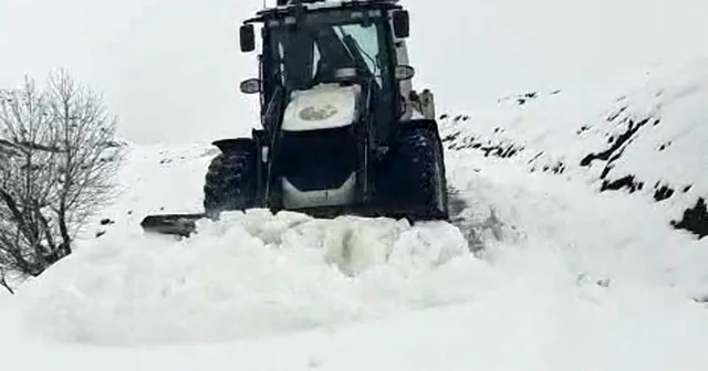 Muş ta kar ve tipi nedeniyle kapanan 26 yerleşim yeri ulaşıma açıldı Muş Haberleri