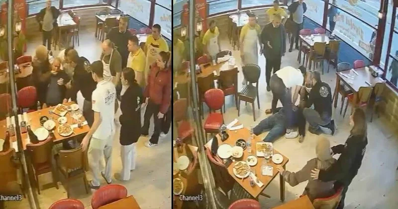 Pideciden hayat kurtaran müdahale: Müşterisini kalp masajıyla hayata döndürdü! O anlar kamerada