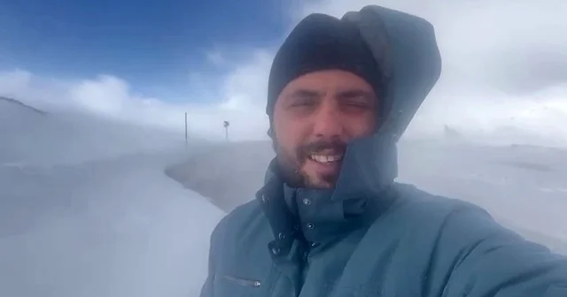 Kar ve tipi Palandöken geçidinde ulaşım aksatıyor Erzurum Haberleri