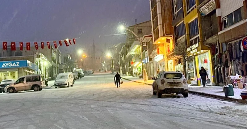 Van Bahçesaray kara yolunda ulaşıma kar engeli