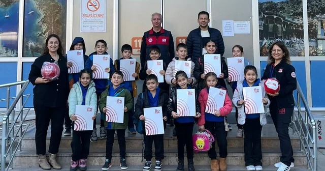 Menteşe Yenice İlkokulu öğrencilerinden 112 Acil Çağrı Merkezine ziyaret Muğla Haberleri