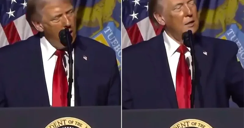 Trump, Detroit te Biden in öksürmesini taklit etti