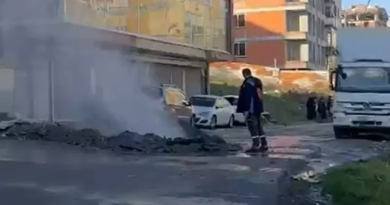 Kazı sırasında delinen doğal gaz borusu nedeniyle faciadan dönüldü