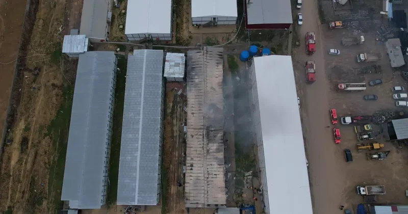 Sakarya da Şantiye Yangını Kontrol Altına Alındı