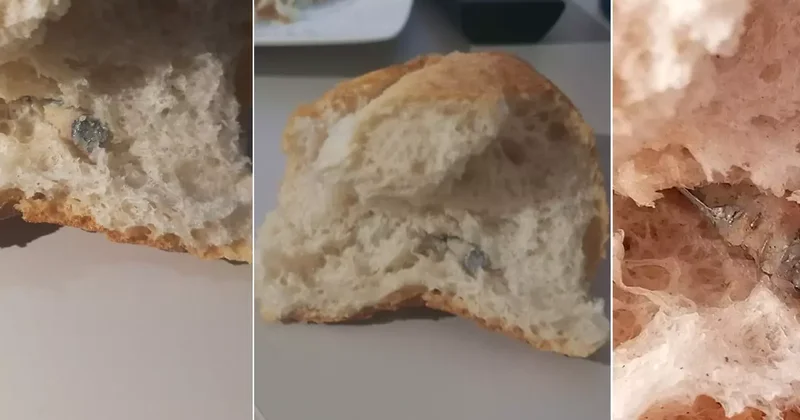 Böylesi görülmedi! Fırından alınan ekmeğin içinden vida çıktı
