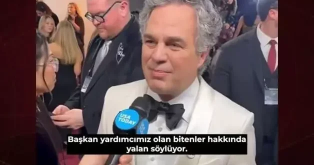 Ünlü oyuncu Mark Ruffalo Altın Küre ödül töreninde ABD yönetimini topa tuttu!
