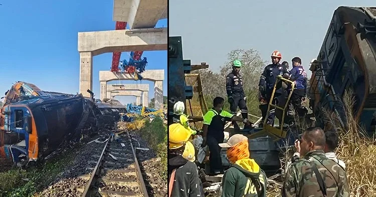 Üzerine vinç düştü: Raydan çıktı... Çok sayıda can kaybı