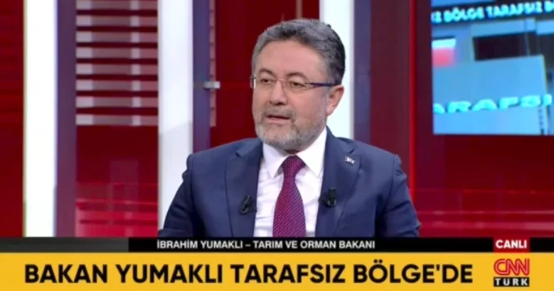 Tarım ve Orman Bakanı İbrahim Yumaklı, CNN Türk te soruları yanıtlıyor