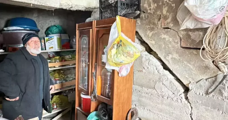 Bartın da heyelan; 16 evin duvarlarında çatlaklar oluştu