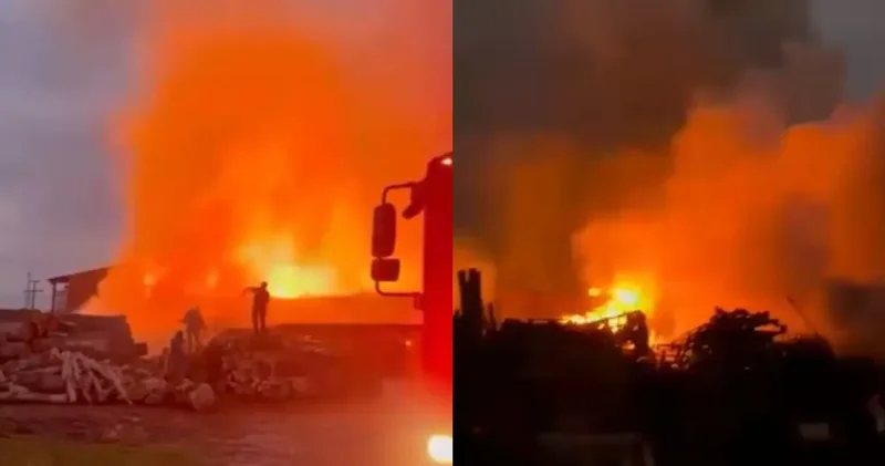 Palet fabrikasında patlama!