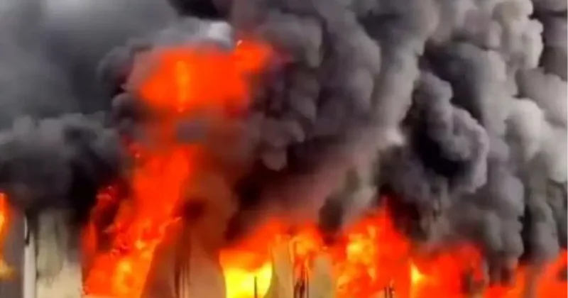 Adapazarı ndaki Hastane Şantiyesinde Yangın