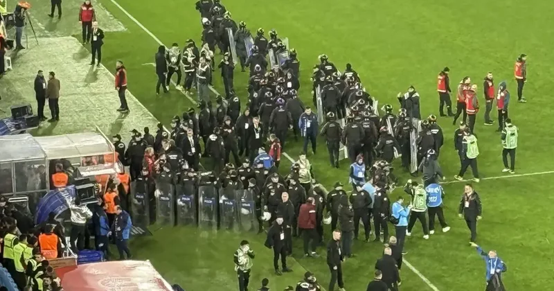 Trabzonspor taraftarı maç biter bitmez çılgına döndü