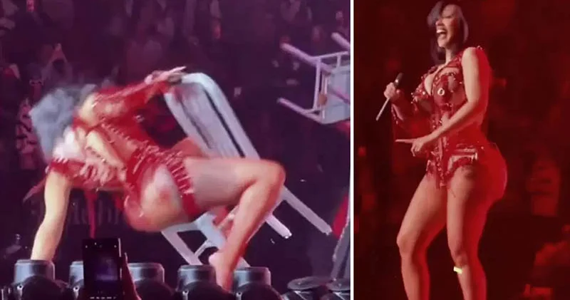 Cardi B, sahnede sandalyeden düştü: O ben değildim, hükümetti