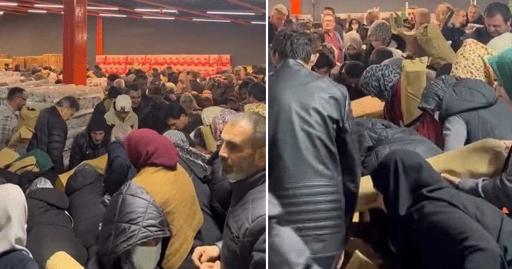 Bursa da yeni açılan mağazada indirim izdihamı