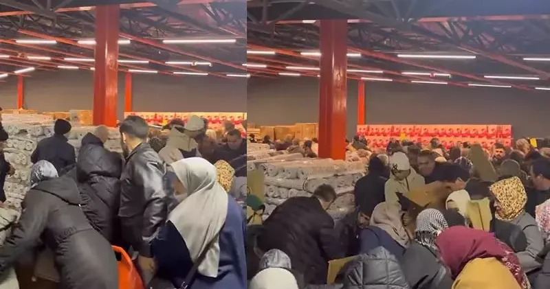 Bursa’da mağaza açılışında izdiham