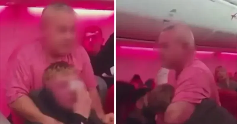 Antalya dan kalkan uçaktaki yolcuların kavgası kamerada; 2 yolcuya ömür boyu uçuş yasağı