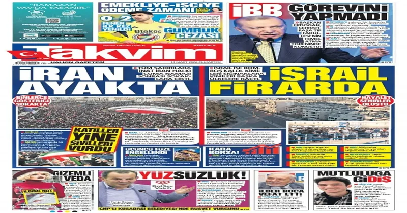 14 Mart Cumartesi gazete manşetleri İran, siyonisti çıldırttı! İrail korku içinde...