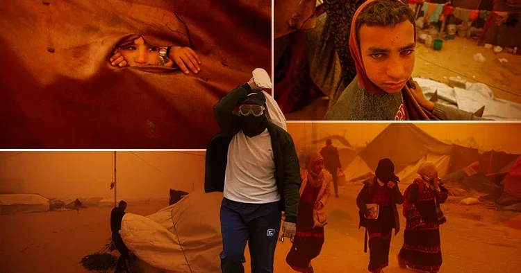 Gazze de kum fırtınası ile mücadele