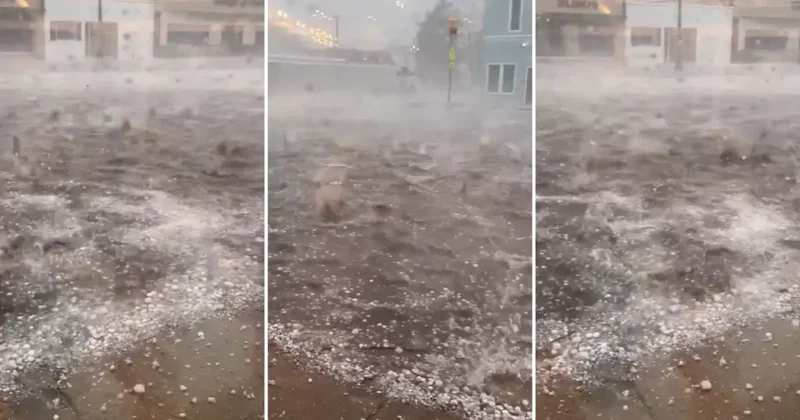 ABD de dev dolu fırtınası, rekor büyüklükte dolu yağdı