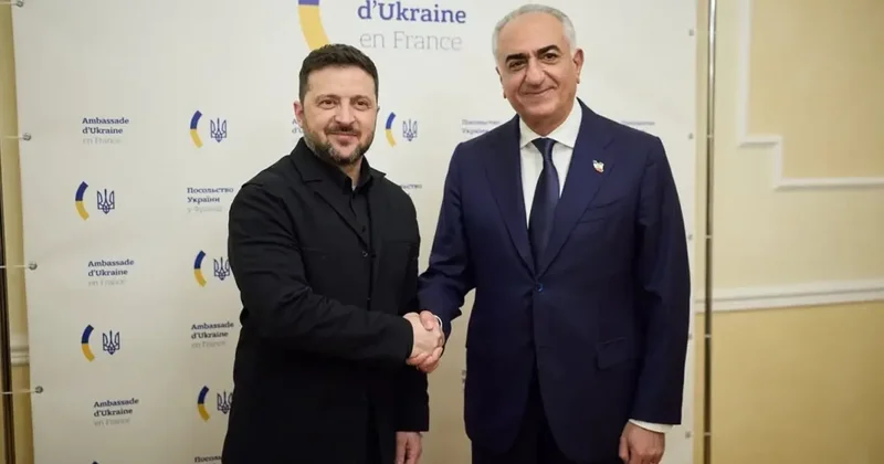 Zelenski, Paris te Rıza Pehlevi ile görüştü