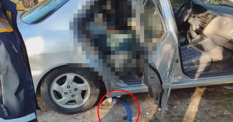 Ankara’da park halindeki araçta sır ölüm! Şoke eden detay: Egzoza hortum bağlamış!
