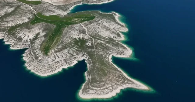 Atatürk Barajı’nda bahar büyüsü: Manzara Maldivler’i aratmadı VİDEO İZLE