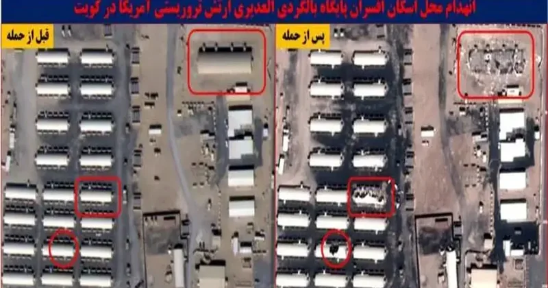 Uydu görüntüleri ortaya çıktı: Kuveyt’te ABD üsleri hedef alındı!