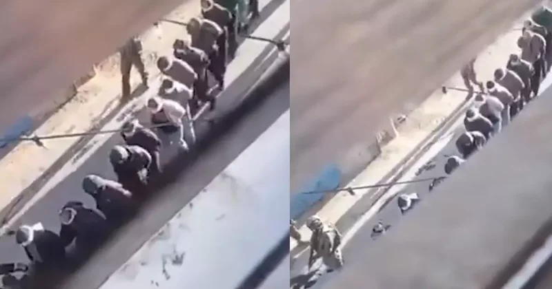 Yine İsrail yine skandal... Hem gözlerini hem ellerini bağladılar