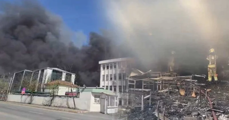 Ümraniye’de yangın paniği! Çalışanlar binadan tahliye edildi